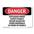 thumbnail image 1 of SignMission OS-DS-A-710-L-2334 7 x 10 in. OSHA Danger Sign - Explosion Proof Safety Panels Do Not Block, 1 of 6