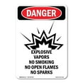 thumbnail image 1 of OSHA Danger Sign -  Explosive Vapors No |  Aluminum Sign | Protect Your Business, Construction Site, Warehouse & Shop Area |  Made in The USA, 1 of 6
