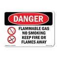 thumbnail image 1 of OSHA Danger Sign - Flammable Gas No Smoking |  Aluminum Sign | Protect Your Business, Construction Site, Warehouse & Shop Area |  Made in The USA, 1 of 6