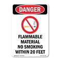 thumbnail image 1 of OSHA Danger Sign -  Flammable Material |  Aluminum Sign | Protect Your Business, Construction Site, Warehouse & Shop Area |  Made in The USA, 1 of 6