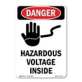 thumbnail image 1 of SignMission OS-DS-A-710-V-1317 7 x 10 in. OSHA Danger Sign - Hazardous Voltage Inside, 1 of 6