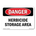 thumbnail image 1 of OSHA Danger Sign - Herbicide Storage Area |  Aluminum Sign | Protect Your Business, Construction Site, Warehouse & Shop Area |  Made in The USA, 1 of 6