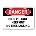 thumbnail image 1 of OSHA Danger Sign - High Voltage Keep Out No Trespassing |  Aluminum Sign | Protect Your Business, Construction Site, Warehouse & Shop Area |  Made in The USA, 1 of 6