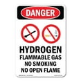 thumbnail image 1 of SignMission OS-DS-A-710-V-1370 7 x 10 in. OSHA Danger Sign - Hydrogen Flammable, 1 of 6