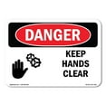 thumbnail image 1 of OSHA Danger Sign - Keep Hands Clear |  Aluminum Sign | Protect Your Business, Construction Site, Warehouse & Shop Area |  Made in The USA, 1 of 6