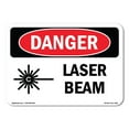 thumbnail image 1 of OSHA Danger Sign - Laser Beam |  Aluminum Sign | Protect Your Business, Construction Site, Warehouse & Shop Area |  Made in The USA, 1 of 6