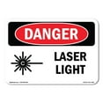thumbnail image 1 of OSHA Danger Sign - Laser Light |  Aluminum Sign | Protect Your Business, Construction Site, Warehouse & Shop Area |  Made in The USA, 1 of 6