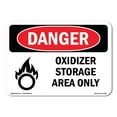 thumbnail image 1 of SignMission OS-DS-A-710-L-2047 7 x 10 in. OSHA Danger Sign - Oxidizer Storage Area Only, 1 of 6