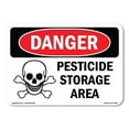 thumbnail image 1 of SignMission OS-DS-A-710-L-1522 7 x 10 in. OSHA Danger Sign - Pesticide Storage Area, 1 of 6