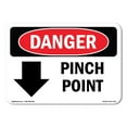 thumbnail image 1 of SignMission OS-DS-A-710-L-1716 7 x 10 in. OSHA Danger Sign - Pinch Point, 1 of 6
