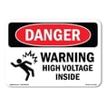 thumbnail image 1 of OSHA Danger Sign - Warning High Voltage Inside |  Aluminum Sign | Protect Your Business, Construction Site, Warehouse & Shop Area |  Made in The USA, 1 of 6