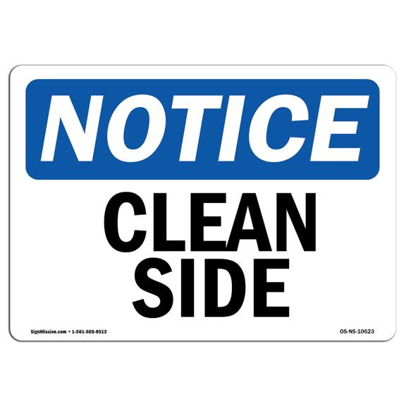 OSHA Notice Sign - Clean Side | Aluminum Sign | Protect Your Business, Construction Site, Warehouse & Shop Area | Made in the USA
