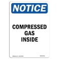 thumbnail image 1 of SignMission OS-NS-A-710-V-10751 7 x 10 in. OSHA Notice Sign - Compressed Gas Inside, 1 of 6