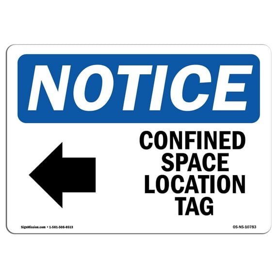 SignMission OS-NS-A-710-V-11097 7 x 10 in. OSHA Notice Sign - Do Not Climb Ladder