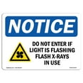 thumbnail image 1 of OSHA Notice Sign - NOTICE Do Not Enter If Light |  Aluminum Sign | Protect Your Business, Construction Site, Warehouse & Shop Area |  Made in the USA, 1 of 6