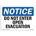 thumbnail image 1 of SignMission OS-NS-A-710-L-11200 7 x 10 in. OSHA Notice Sign - Do Not Enter Open Excavation, 1 of 6