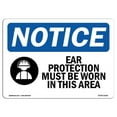 thumbnail image 1 of SignMission OS-NS-A-710-L-11616 7 x 10 in. OSHA Notice Sign - Ear Protection Must Be Worn, 1 of 6