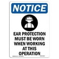 thumbnail image 1 of SignMission OS-NS-A-710-V-11617 7 x 10 in. OSHA Notice Sign - Ear Protection Must, 1 of 6