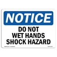 thumbnail image 1 of OSHA Notice Sign - Do Not Wet Wash Shock Hazard |  Aluminum Sign | Protect Your Business, Construction Site, Warehouse & Shop Area |  Made in the USA, 1 of 6