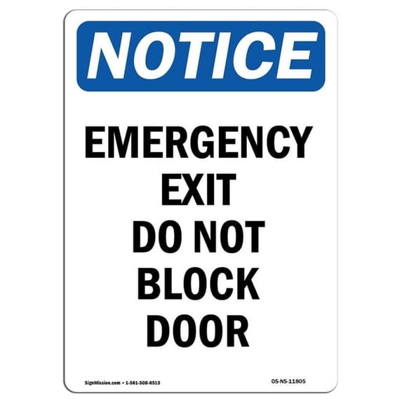 OSHA Notice Sign - Door Exits To Warehouse Steps | Aluminum Sign | Protect Your Business, Construction Site, Warehouse & Shop Area | Made in the USA