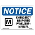 thumbnail image 1 of SignMission OS-NS-A-710-L-11894 7 x 10 in. OSHA Notice Sign - Emergency Response Plan ERP Manual, 1 of 6