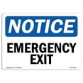 thumbnail image 1 of OSHA Notice Sign - Emergency Exit |  Aluminum Sign | Protect Your Business, Construction Site, Warehouse & Shop Area |  Made in the USA, 1 of 6