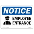 thumbnail image 1 of OSHA Notice Sign - Employee Entrance |  Aluminum Sign | Protect Your Business, Construction Site, Warehouse & Shop Area |  Made in the USA, 1 of 6