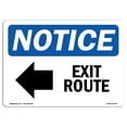 thumbnail image 1 of OSHA Notice Sign - Exit Route |  Aluminum Sign | Protect Your Business, Construction Site, Warehouse & Shop Area |  Made in the USA, 1 of 6