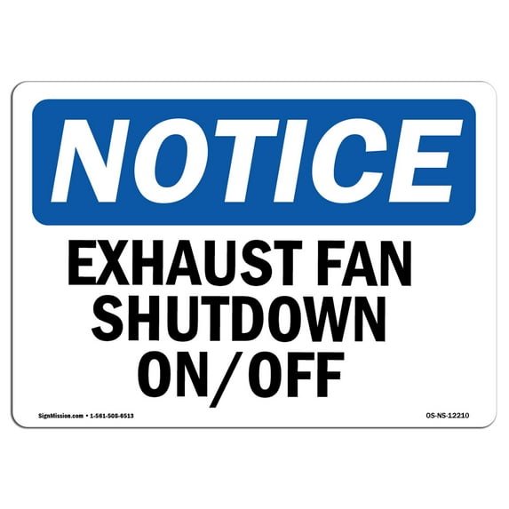 SignMission OS-NS-A-710-V-12498 7 x 10 in. OSHA Notice Sign - Field Manager