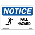 thumbnail image 1 of OSHA Notice Sign - Fall Hazard |  Aluminum Sign | Protect Your Business, Construction Site, Warehouse & Shop Area |  Made in the USA, 1 of 6