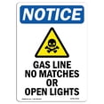 thumbnail image 1 of SignMission OS-NS-A-710-V-13005 7 x 10 in. OSHA Notice Sign - Gas Line No Matches, 1 of 6