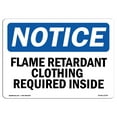 thumbnail image 1 of OSHA Notice Sign - Flame Retardant Clothing Required Inside |  Aluminum Sign | Protect Your Business, Work Site, Warehouse & Shop Area |  Made in the USA, 1 of 6