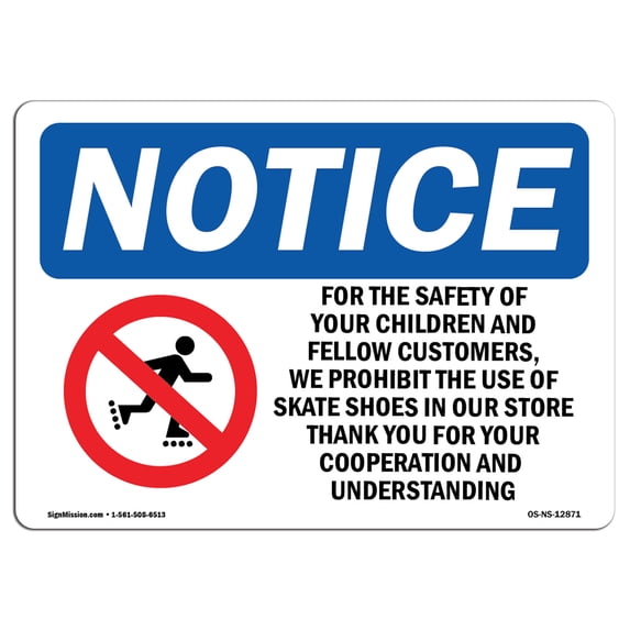OSHA Notice Sign - For The Safety Of Your Children | Aluminum Sign | Protect Your Business, Construction Site, Warehouse & Shop Area | Made in the USA