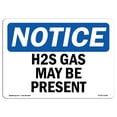 thumbnail image 1 of OSHA Notice Sign - H2S Gas May Be Present |  Aluminum Sign | Protect Your Business, Construction Site, Warehouse & Shop Area |  Made in the USA, 1 of 6