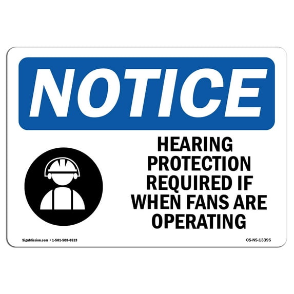 OSHA Notice Sign - Hearing Protection Required | Aluminum Sign | Protect Your Business, Construction Site, Warehouse & Shop Area | Made in the USA