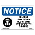 thumbnail image 1 of OSHA Notice Sign - Hearing Protection Required |  Aluminum Sign | Protect Your Business, Construction Site, Warehouse & Shop Area |  Made in the USA, 1 of 6
