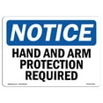 thumbnail image 1 of OSHA Notice Sign - Hand And Arm Protection Required |  Aluminum Sign | Protect Your Business, Construction Site, Warehouse & Shop Area |  Made in the USA, 1 of 6
