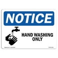 thumbnail image 1 of OSHA Notice Sign - Hand Washing Only |  Aluminum Sign | Protect Your Business, Construction Site, Warehouse & Shop Area |  Made in the USA, 1 of 6