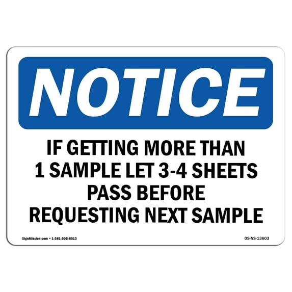 SignMission OS-NS-A-710-L-13603 7 x 10 in. OSHA Notice Sign - If Getting More Than 1 Sample Let 3-4 Sheets