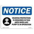 thumbnail image 1 of OSHA Notice Sign - Hearing Protection Is Required |  Aluminum Sign | Protect Your Business, Construction Site, Warehouse & Shop Area |  Made in the USA, 1 of 6