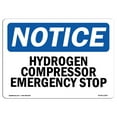 thumbnail image 1 of OSHA Notice Sign - Hydrogen Compressor Emergency Stop |  Aluminum Sign | Protect Your Business, Construction Site, Warehouse & Shop Area |  Made in the USA, 1 of 6
