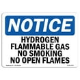 thumbnail image 1 of OSHA Notice Sign - Hydrogen Flammable Gas No Smoking No Open Flames |  Aluminum Sign | Protect Your Business, Work Site, Warehouse & Shop |  Made in the USA, 1 of 6