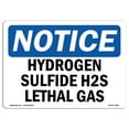 thumbnail image 1 of OSHA Notice Sign - Hydrogen Sulfide H2S Lethal Gas |  Aluminum Sign | Protect Your Business, Construction Site, Warehouse & Shop Area |  Made in the USA, 1 of 6