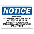 thumbnail image 1 of OSHA Notice Sign - Methanol Flammable Liquid And Vapor May |  Aluminum Sign | Protect Your Business, Work Site, Warehouse & Shop Area |  Made in the USA, 1 of 6