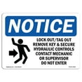 thumbnail image 1 of OSHA Notice Sign - Lock Out Tag Out Remove Key |  Aluminum Sign | Protect Your Business, Construction Site, Warehouse & Shop Area |  Made in the USA, 1 of 6
