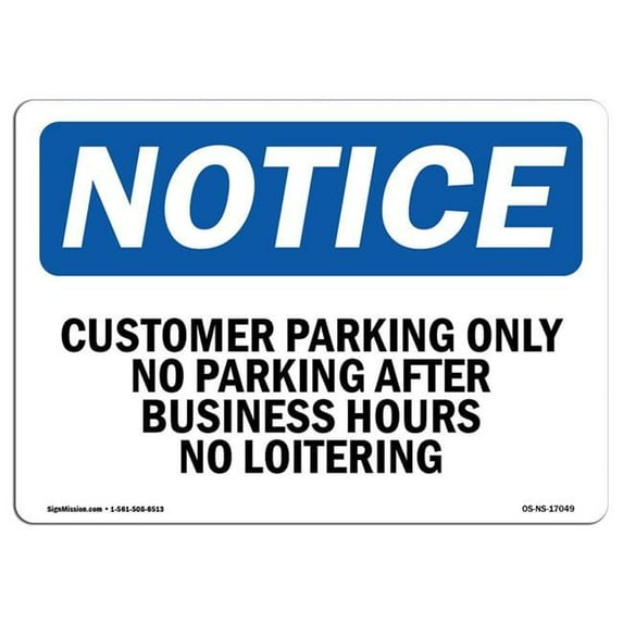 OSHA Notice Sign - OSHA No Loitering Sign 10" X 7" Aluminum Sign Protect Your Business, Construction Site, Warehouse & Shop Area