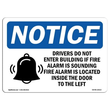SignMission OS-NS-A-710-L-15513 7 x 10 in. OSHA Notice Sign - Notice Drivers Do Not Enter