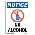thumbnail image 1 of SignMission OS-NS-A-710-V-16006 7 x 10 in. OSHA Notice Sign - Notice No Alcohol, 1 of 6