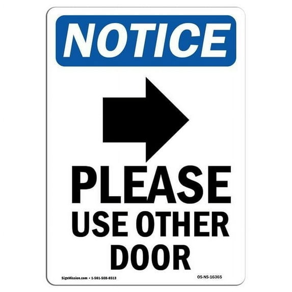 OSHA Notice Sign - NOTICE Do Not Enter Until Lock Out | Aluminum Sign | Protect Your Business, Construction Site, Warehouse & Shop Area | Made in the USA