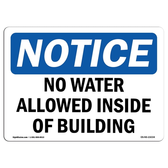 SignMission OS-NS-A-710-V-15193 7 x 10 in. OSHA Notice Sign - One-Way Automatic Door